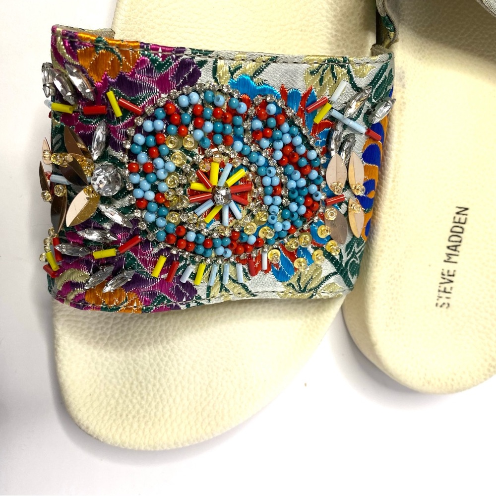 Steve Madden Multicolor Floral Slide Sandals - Picture 5 of 6